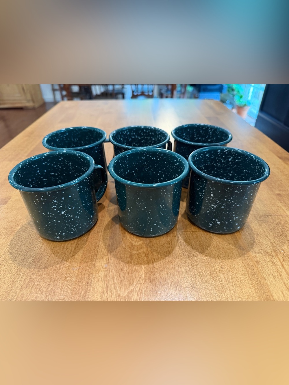 Vintage Enamelware Mugs Set of 6